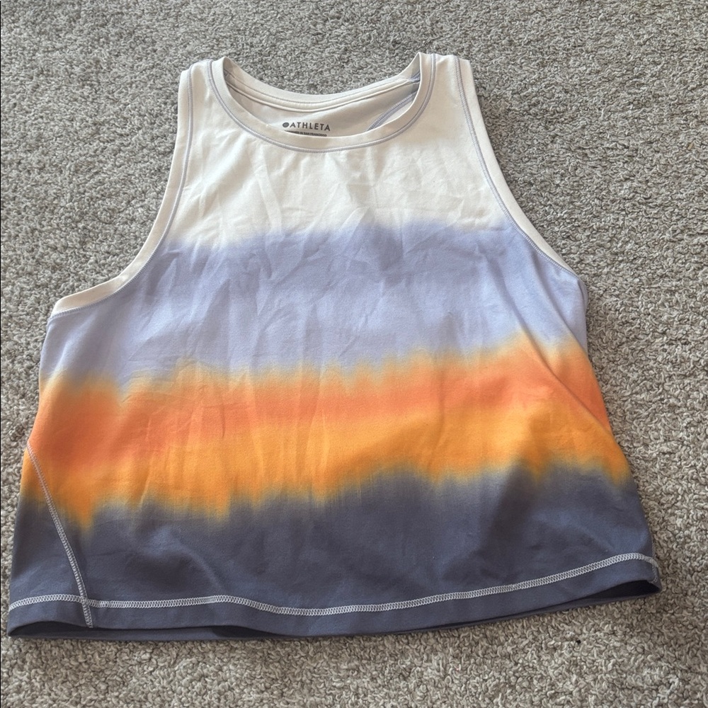 Athleta Gradient Tank Top in Orange and Blue
